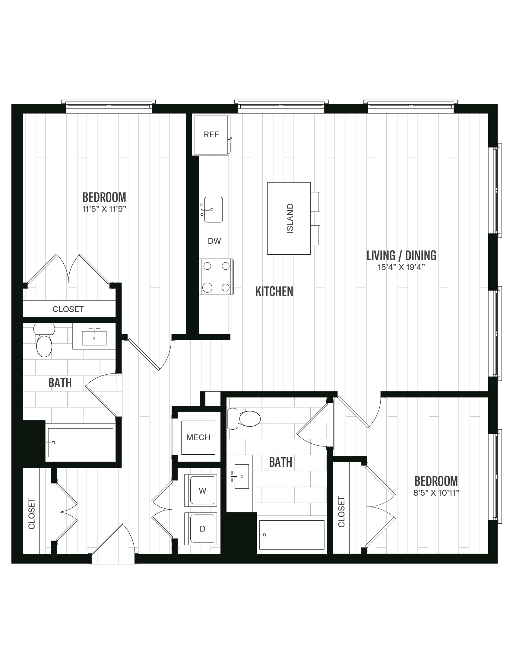Floorplan image of unit 666